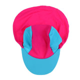 Maxbell Kids UPF 50+ Sun Protection Beach Hat Neck Flap 2# Rose Red & Sky Blue - Aladdin Shoppers