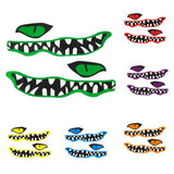 Maxbell Maxbell 2 Pieces 13.8" x 4.7" River Monster Mouth & Eye Waterproof Durable Vinyl Graphic Decals Stickers for Kayak Canoe Small Boat Car Truck