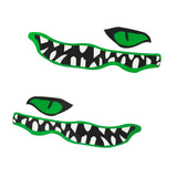 Maxbell Maxbell 2 Pieces 13.8" x 4.7" River Monster Mouth & Eye Waterproof Durable Vinyl Graphic Decals Stickers for Kayak Canoe Small Boat Car Truck