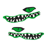 Maxbell Maxbell 2 Pieces 13.8" x 4.7" River Monster Mouth & Eye Waterproof Durable Vinyl Graphic Decals Stickers for Kayak Canoe Small Boat Car Truck