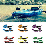 Maxbell Maxbell 2 Pieces 13.8" x 4.7" River Monster Mouth & Eye Waterproof Durable Vinyl Graphic Decals Stickers for Kayak Canoe Small Boat Car Truck