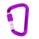 Maxbell Maxbell 30KN 6720LB Aluminum Alloy D Shape Screw Locking Climbing Carabiner Purple