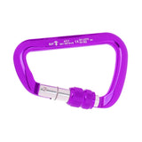 Maxbell 30KN 6720LB Aluminum Alloy D Shape Screw Locking Climbing Carabiner Purple - Aladdin Shoppers