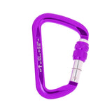 Maxbell 30KN 6720LB Aluminum Alloy D Shape Screw Locking Climbing Carabiner Purple - Aladdin Shoppers