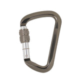 Maxbell Maxbell 30KN 6720LB Aluminum Alloy D Shape Screw Locking Climbing Carabiner Grey