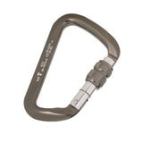 Maxbell Maxbell 30KN 6720LB Aluminum Alloy D Shape Screw Locking Climbing Carabiner Grey
