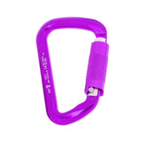 Maxbell Maxbell 30KN Rock Climbing D Shape Auto Self Locking Twist Gate Carabiner Purple