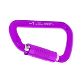 Maxbell 30KN Rock Climbing D Shape Auto Self Locking Twist Gate Carabiner Purple - Aladdin Shoppers