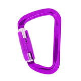 Maxbell 30KN Rock Climbing D Shape Auto Self Locking Twist Gate Carabiner Purple - Aladdin Shoppers