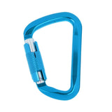 Maxbell 30KN Rock Climbing D Shape Auto Self Locking Twist Gate Carabiner Blue - Aladdin Shoppers