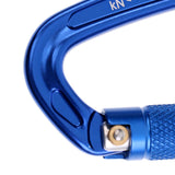 Maxbell Maxbell 3 Pieces 24KN Aluminum Rock Climbing Auto Self Locking Carabiner blue