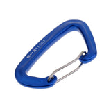 Maxbell 28KN Wire Gate Spring Clip Locking D Shape Rock Climbing Carabiner blue - Aladdin Shoppers