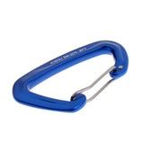 Maxbell 28KN Wire Gate Spring Clip Locking D Shape Rock Climbing Carabiner blue - Aladdin Shoppers