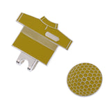 Maxbell Funny Golf Suit Pattern Alloy Golf Magnetic Ball Marker with Hat Clip Yellow - Aladdin Shoppers