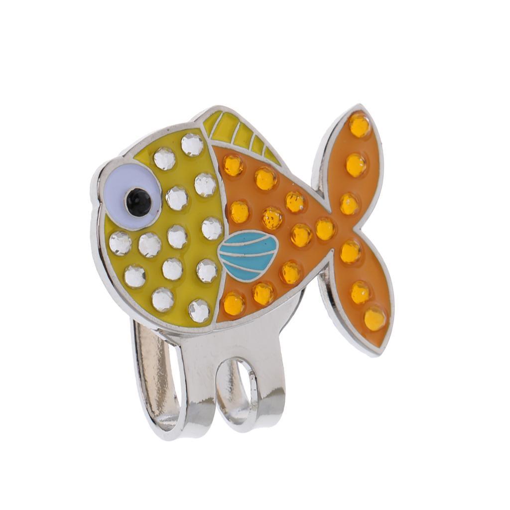 Maxbell Maxbell Alloy Fish Golf Hat / Cap Clip with Magnetic Ball Marker Golf Accessories