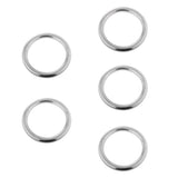Maxbell 20 Pieces 2-Size Smooth Welded Polished Boat Marine Stainless Steel O Ring