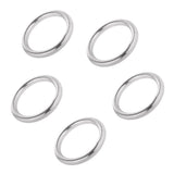 Maxbell 20 Pieces 2-Size Smooth Welded Polished Boat Marine Stainless Steel O Ring