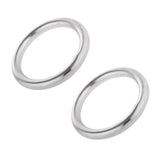 Maxbell 2 Pairs of Smooth Welded Polished Boat Marine Stainless Steel O Ring
