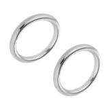 Maxbell 2 Pairs of Smooth Welded Polished Boat Marine Stainless Steel O Ring