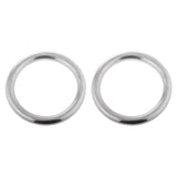 Maxbell 2 Pairs of Smooth Welded Polished Boat Marine Stainless Steel O Ring