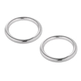 Maxbell 2 Pairs of Smooth Welded Polished Boat Marine Stainless Steel O Ring
