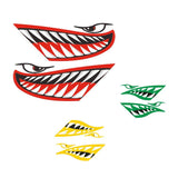 Maxbell 2 Pieces Vinyl Shark Teeth Mouth Decals Stickers for Kayak Canoe Boat Green - Aladdin Shoppers