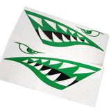 Maxbell 2 Pieces Vinyl Shark Teeth Mouth Decals Stickers for Kayak Canoe Boat Green - Aladdin Shoppers