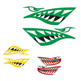 Maxbell 2 Pieces Vinyl Shark Teeth Mouth Decals Stickers for Kayak Canoe Boat Green - Aladdin Shoppers