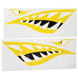 Maxbell Maxbell 2 Pieces Vinyl Shark Teeth Mouth Decals Stickers for Kayak Canoe Boat Yellow