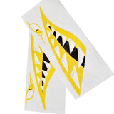 Maxbell 2 Pieces Vinyl Shark Teeth Mouth Decals Stickers for Kayak Canoe Boat Yellow - Aladdin Shoppers