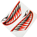 Maxbell 2 Pieces Vinyl Shark Teeth Mouth Decals Stickers for Kayak Canoe Boat Red - Aladdin Shoppers