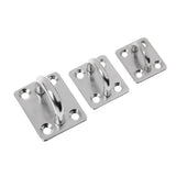 Maxbell 4pcs Heavy Duty 304 Stainless Steel Square Pad Eye Plate Shade Sailboat 5mm