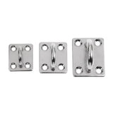 Maxbell 4pcs Heavy Duty 304 Stainless Steel Square Pad Eye Plate Shade Sailboat 6mm