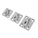 Maxbell 4pcs Heavy Duty 304 Stainless Steel Square Pad Eye Plate Shade Sailboat 6mm