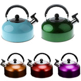 Maxbell Whistling Kettle Stainless Steel Camping Kitchen Tea Coffee Water Pot purple - Aladdin Shoppers