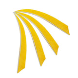 Maxbell 10 Pieces Shield Cut Archery Hunting Arrow Feather Fletching DIY Yellow - Aladdin Shoppers