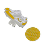 Maxbell Funny Shoe Stainless Steel Golf Hat Clip with Magnetic Ball Marker Yellow - Aladdin Shoppers