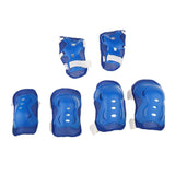 Maxbell 7 Pieces Kid Child Roller Skating Bike Helmet Knee Wrist Guard Elbow Pad Set Blue - Aladdin Shoppers