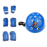 Maxbell 7 Pieces Kids Roller Skating Cycling Helmet Knee Elbow Pad Wrist Guard Sets Blue - Aladdin Shoppers