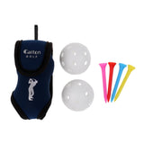 Maxbell Clip-on Golf Ball Holder Belt Bag Plus 2 Golf Balls and 4 Tees Sets Blue - Aladdin Shoppers