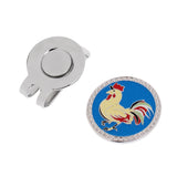 Maxbell Golf Hat Clip Magnetic with Golf Ball Marker Chinese Zodiac Cock - Aladdin Shoppers