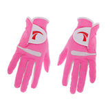 Maxbell 1 Pair Women Golf Gloves Super Fiber Cloth Non-slip Breathable Pink S - Aladdin Shoppers