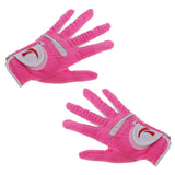 Maxbell 1 Pair Women Golf Gloves Super Fiber Cloth Non-slip Breathable Pink S - Aladdin Shoppers