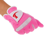 Maxbell 1 Pair Women Golf Gloves Super Fiber Cloth Non-slip Breathable Pink S - Aladdin Shoppers