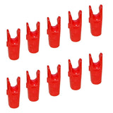 Maxbell 10 Pieces Plastic Arrow Nocks for Archery Hunting Shooting Outdoor Sports Red