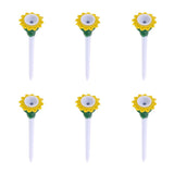 Maxbell 6 Pieces Durable Plastic & Rubber Golf Tees 80mm Cute Fruit Tees Sunflower - Aladdin Shoppers