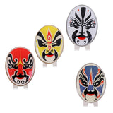 Maxbell Peking Opera Mask Alloy Golf Ball Marker with Magnetic Hat Clip Red - Aladdin Shoppers