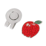 Maxbell Portable Mini Alloy Golf Ball Marker with Magnetic Golf Hat Clip Apple - Aladdin Shoppers