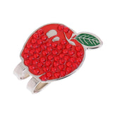 Maxbell Portable Mini Alloy Golf Ball Marker with Magnetic Golf Hat Clip Apple - Aladdin Shoppers