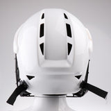 Maxbell 2xAdjustable Ice Hockey Helmet & Face Mask Combo for Men & Women White M